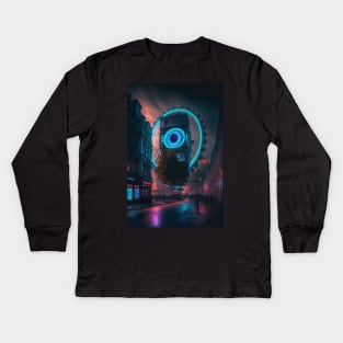 London Eye London Cyberpunk Kids Long Sleeve T-Shirt